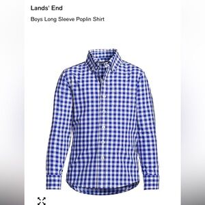 Lands' End boys Checkered Shirt- worn twice - great shape. 40 retail.